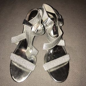 Silver Nina formal heels